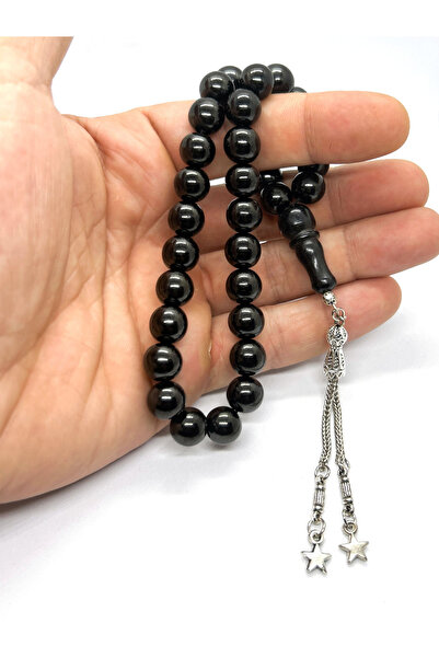 Hediyelik Gerçek Gürcü Oltu Taşı Tesbih – 8 Mm – Zihni Rahatlatan Doğal Taş