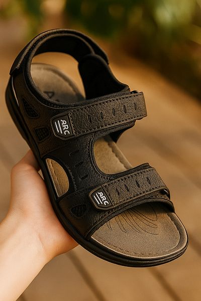 İmerShoes Καθημερινά ανδρικά πέδιλα Χοντρή ορθοπεδική ραμμένη σόλα Velcro Pool Sea Shoes 5201