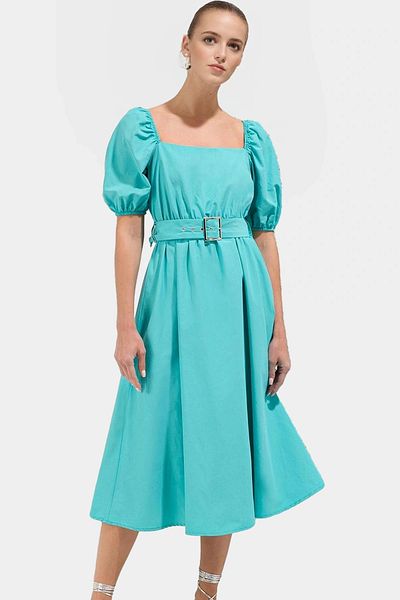 PayBuy Women Skater Mold Midi Dress Cotton Terrycotton Fabric Casual Stylish Style Modern Style Comfortable Cut