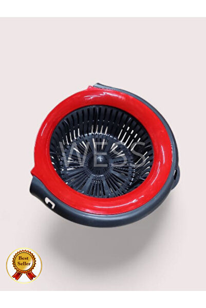 PLANEX CLEAN Döner Başlıklı Temizlik Seti Sıkma Aparatı Kırmızı Yedek