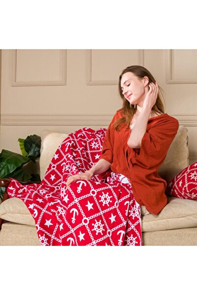 Miespiga Marine Pattern Knit Blanket Sofa Throw