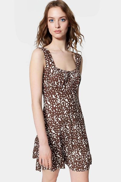 PayBuy Women's Mini a Line Square Neck Floral Knitted Dress Summer Casual Combination Durable Material Premium Quality