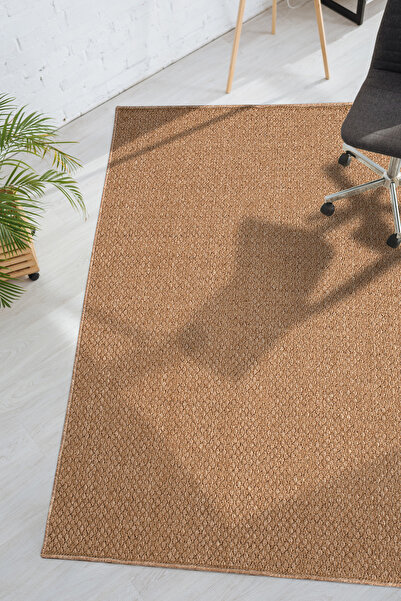 Massilia Home Juteks Naturel Jüt Halı Örme Kilim Sisal Hasır Halı Yıkanabilir...