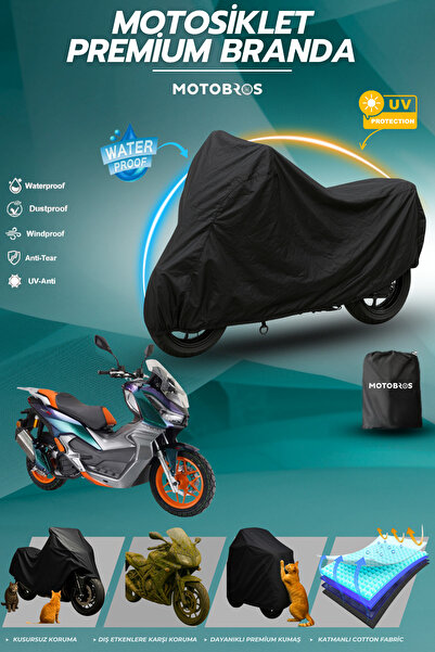 Motobros قماش القنب للدراجات النارية أرورا بياتريكس أسود مقاوم للماء ومتين (أ...