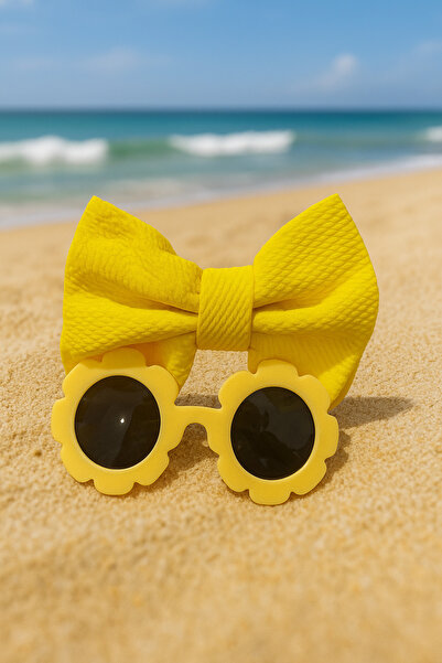 Darya DD352 مجموعة باندانا ونظارات شمسية للفتيات الصغيرات من عمر 0 ​​إلى 4 سنوات