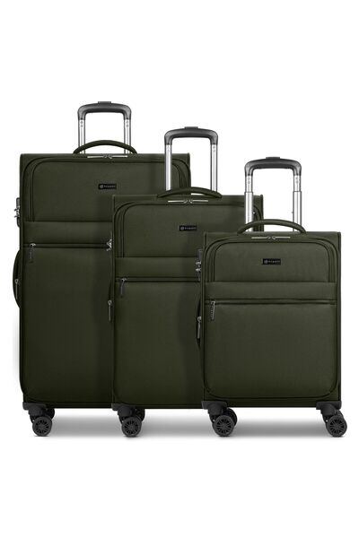 BUGATTI Valencia Soft 4 wheels Suitcase set 3-piece with expansion pleat