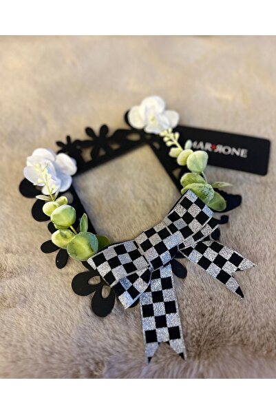 Marrone Checkered Socket Frame Ornate Bell Boxwood Glitter Strip 8-17 cm