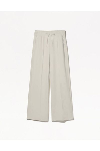 The Champ Clothing Pantaloni de damă cu picioare largi, croiți la comandă, din țesătură modal