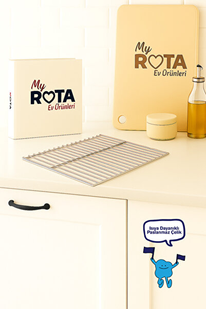 MY ROTA EV ÜRÜNLERİ Kare Izgara Nihale, Metal Nihale, Çay Altlığı, Tava Altlığı