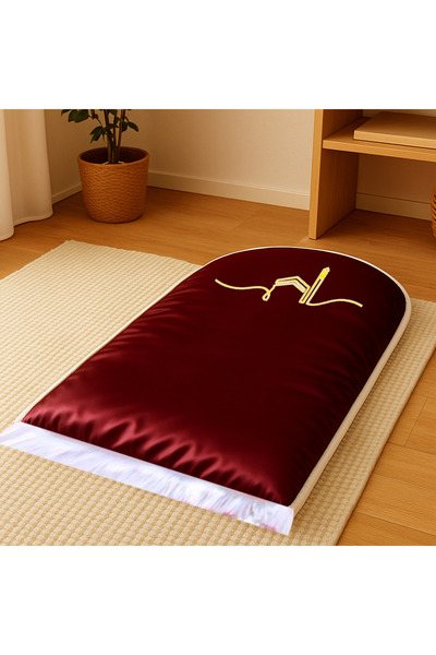 Carpetella 3 cm Orthopedic Sponge Satin Prayer Rug Does Not Hurt Knees Prayer Mat Non-Slip Leather Based