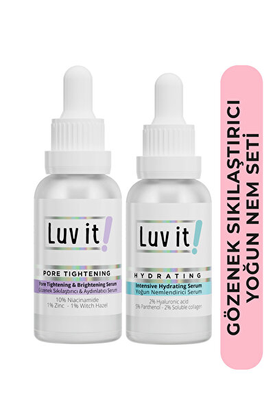 Luv it! Yoğun Nemlendirme Ve Gözenek Sıkılaştırmaya Yönelik 2’li Cilt Bakım Seti