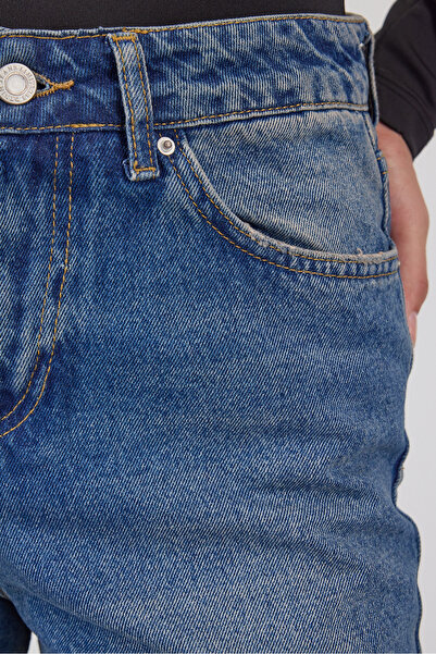 Addax Yüksek Bel Wide Leg Jean Pantolon PN8665-PNK