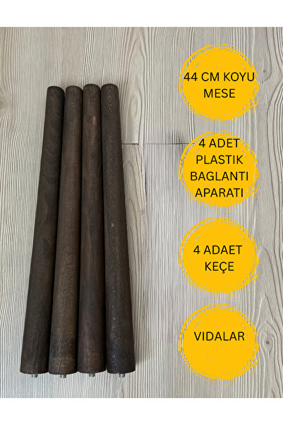 HAMADEX 44 Cm Stejar Inchis Masă Conică Picioare Mobilier - 4 Picioare Din Le...