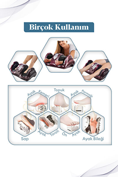 Mega Plus Bacak Ayak Kol Derin Yoğurma Hava Sıkıştırmalı Ovmalı Masaj Ayak Masajı