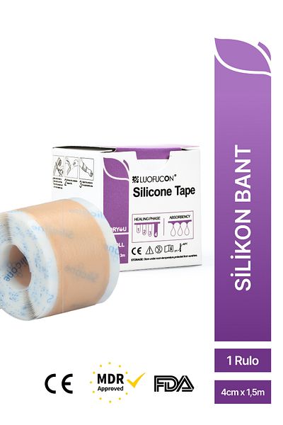 luofucon Silicone Scar Removal Tape 4cm X 1.5m – for Surgery, Caesarean Section, Burn Scars
