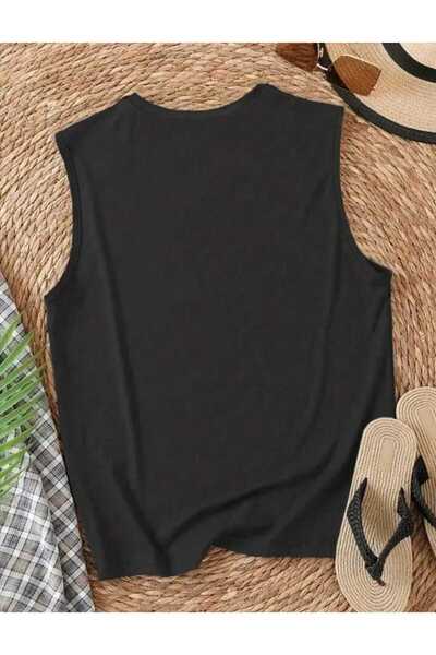 FAVORİST Aloha Summer Women's Off-The-Shoulder Cotton Sleeveless Summer T-Shirt Singlet