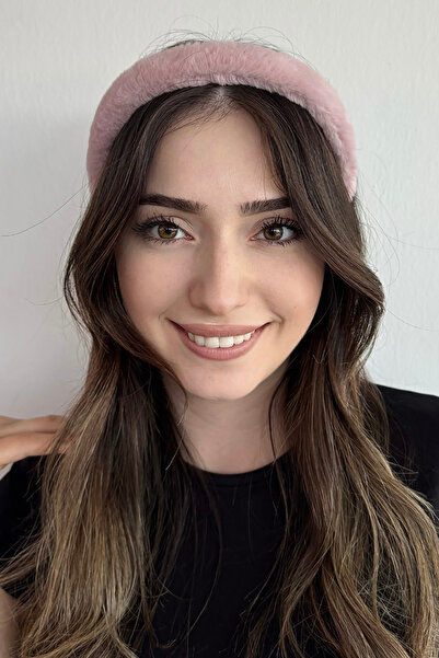 TAKIŞTIR تاج قطيفة بلون مسحوق