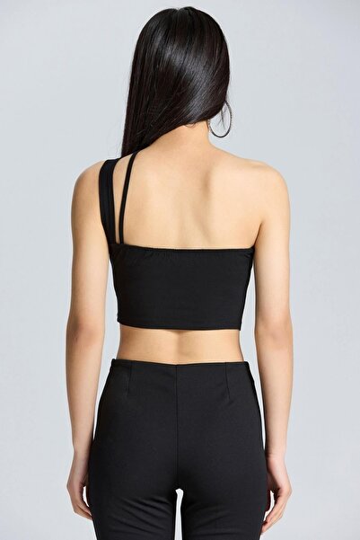 boutiquen 2550 Double Strap Black Crop