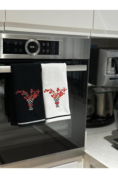 Nur Homing مزهرية متقلب منشفة باللونين الأسود والأبيض