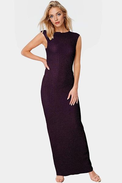 PayBuy Stylish Summer Knitted Midi Dress Bodycon Mold Boat Neck Stretchy Fabric Comfortable and