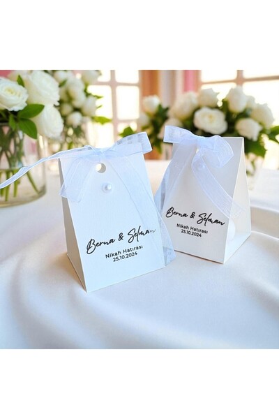 NUNU EVENT 4 Adet Kağıt Detaylı Bubble Mum, Kişiye Özel Hediyelik, Düğün, Niş...