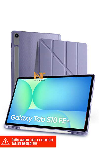 Nezih Case Samsung Tab S10 FE Plus 13,1 inch Uyumlu Trifolding Kalem Bölmeli ...
