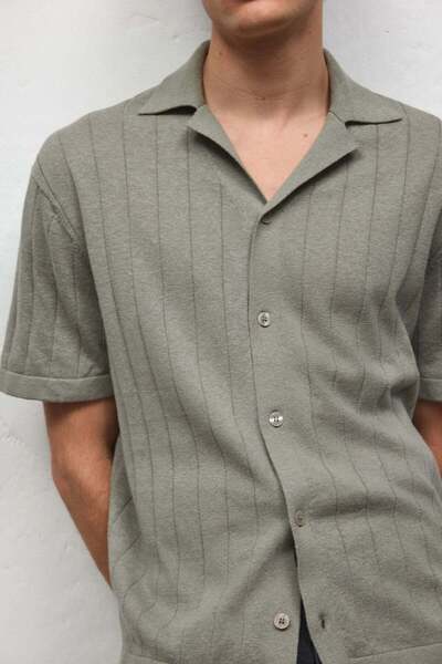 H&M Regular Fit Linen-blend resort shirt