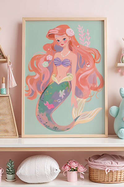 HİGUERA Θέμα Princess - Fairy Tale Mermaid Princess Girl's Room Πίνακας τοίχο...