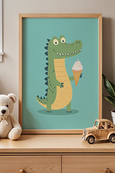 HİGUERA Παιδικό δωμάτιο και βρεφικό δωμάτιο με παγωτό κροκόδειλος Ζωγραφική τ...