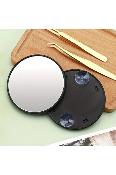 Askımo Arkası Vakumlu 10x Büyüteçli Ayna 9 Cm Vantuzlu Büyüteçli Makyaj Tıraş...