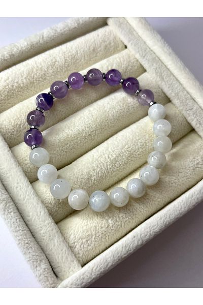 Sol Pige Spiritual Balance Bracelet (Amethyst & Moon Stone)