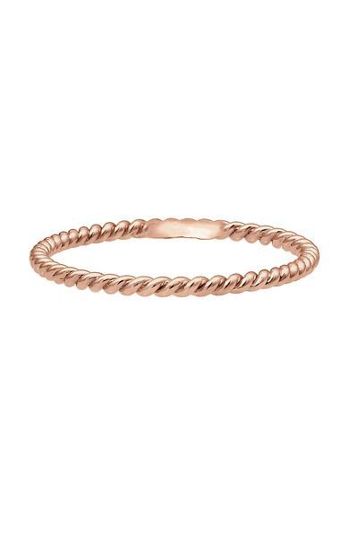 ELLI Ring Twisted Basic Minimal Look 750 Roségold
