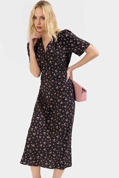 PayBuy Floral A-Line Midi Dress Polyester Woven Summer Casual Elegant Design Distinguished Material