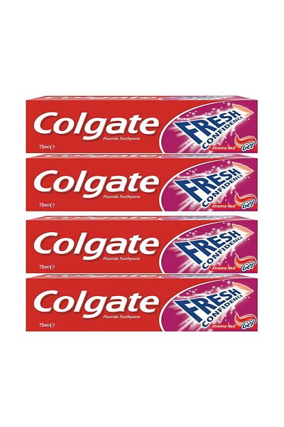 Colgate Fresh Confidence Xtreme Red Gel Toothpaste Value Pack Long-lasting Fresh Breath & Clean Teeth