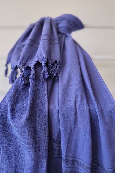 Sevim Striped Towel Peshtemal 90X170Cm - Soft and Highly Water Absorbent - 100% Cotton-Purple