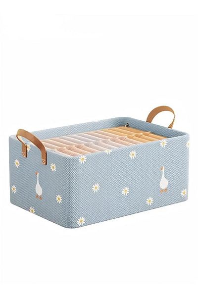 Generic 3pcs Fabric Wardrobe Clothing Storage Boxes Foldable Clothes Storage Box Stackable Wardrobe Drawer