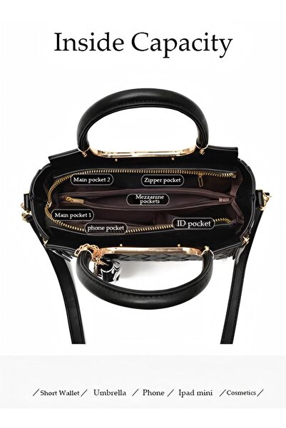 Generic Women's Vintage Tote Bag Handbags Faux Leather Shoulder Bag Ladies Fashion Designer Satchel C