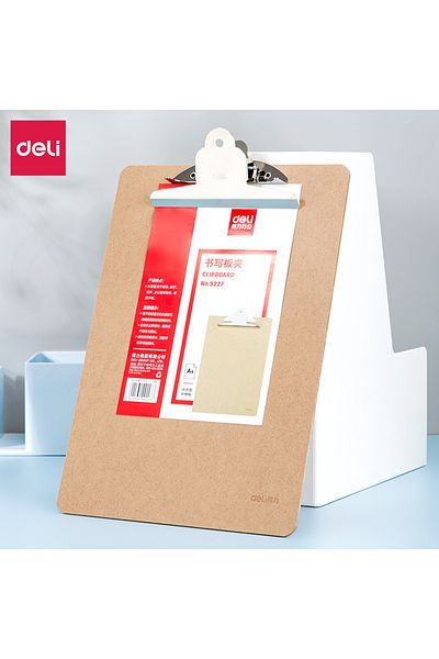 Deli 9227 Clipboard A4 Brown – Ideal for Office, School, and Organization
