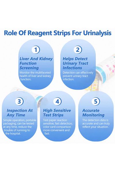 Choice 100pc 10 Parameter Urine Test Strips for Urinalysis(100pc) in Sealed Pouches. Tests for Ketosis, pH,