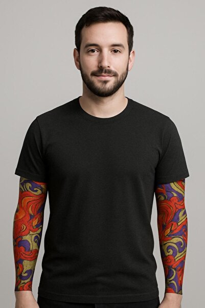 CT STONES Stocking Tattoo Wearable Arm Leg Tattoo Lycra 2 Pieces Model 4