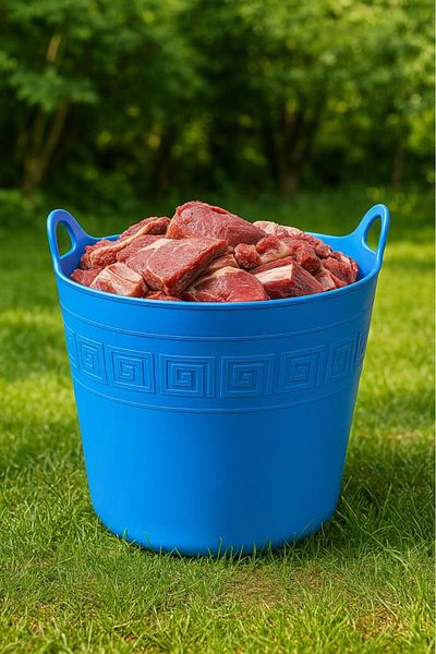 Saban Unbreakable Flexible Bucket for Laundry 42 Lt + Bag Holder / Flexible Bucket for Laundry 42 Lt