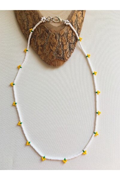 Handmade Minimal Boncuk Limon Kolye
