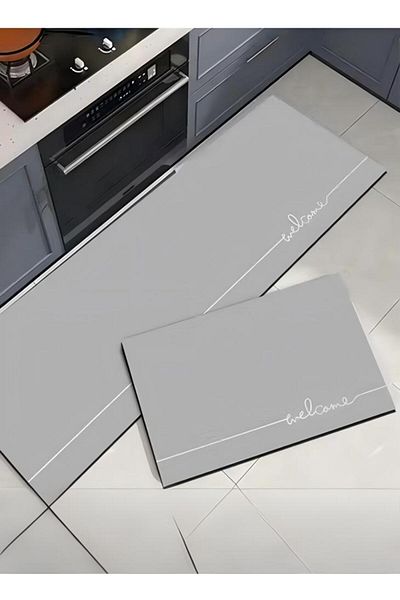 Generic 2-piece Kitchen Mat And Carpet Set, Non-slip Quick-drying Diatom Mud Floor Mat 40*60 40*120cm