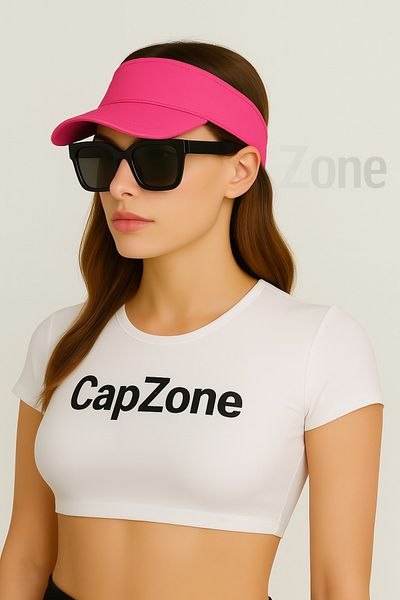 CapZone Visor Hat Unisex Tennis Hat with Uv Protection 100% Cotton Pink