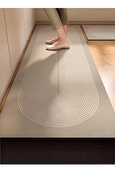 Generic طقم سجادة وسجادة مطبخ من قطعتين، سجادة أرضية من طين الدياتوم سريعة الجفاف وغير قابلة للانزلاق، 40*60، 40*120 سم