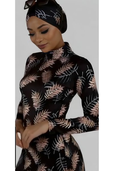 Albayrak Digital Based Women's Hijab Swimsuit