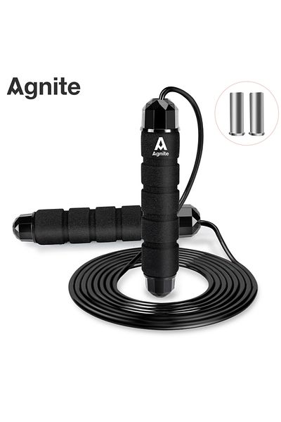 Deli ER040 2.8m Black Weighted Jump Rope – Ideal for Cardio, HIIT, and Fitness Training