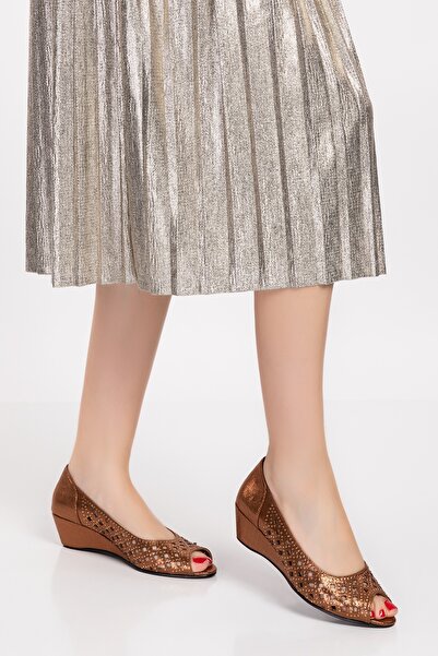 Gondol İçi Deri Abiye Ayakkabı Mik.603 Bakır