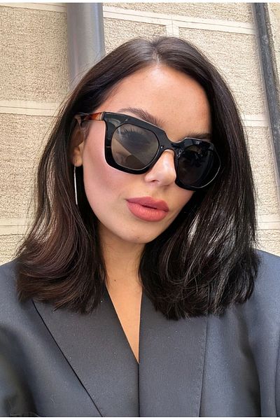 REN EYEWEAR Selina Cornered Black Sunglasses 2025 Women's Modern New Season Ren Eyewear