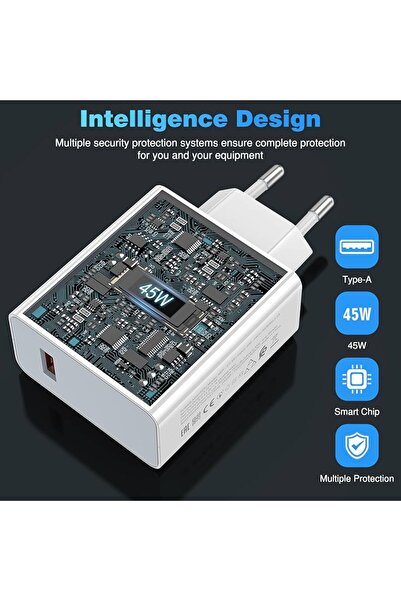 intermax Xiaomi Uyumlu 45 Watt Hızlı Şarj Aleti Seti Adaptör Kablo